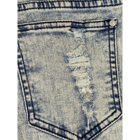 Blue Faith Y2K Women’s Patriotic American Flag Distressed Jeans Sz 9/10 - Picture 10 of 12